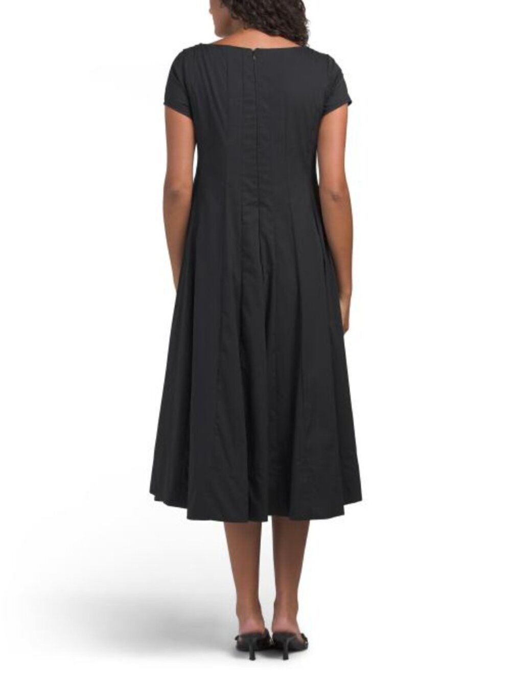 ELLEN TRACY Stretch Poplin Cap Sleeve Paneled Dress - Picture 2 of 4